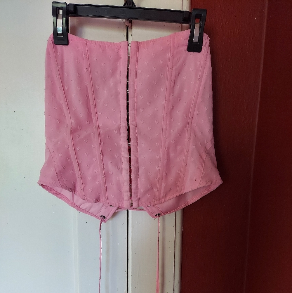 PacSun light pink corset halter